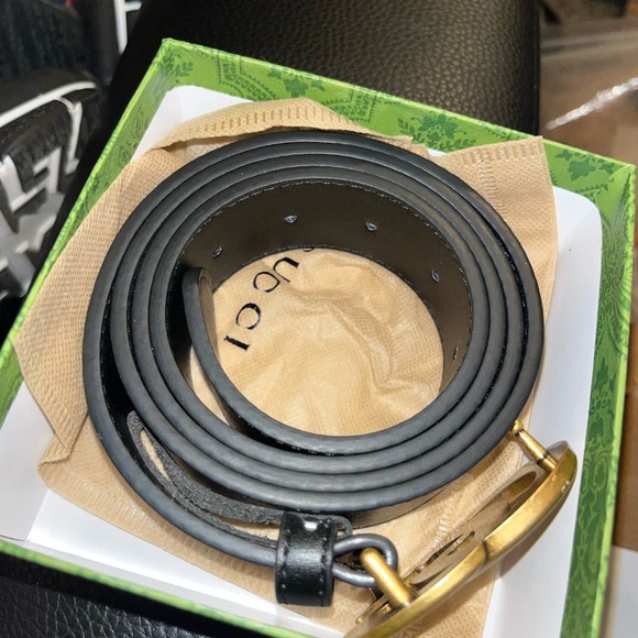 Gucci Double G Marmont Leather Belt Size 48 - Picture 5 of 5